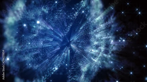 Wallpaper Mural 4K Abstract motion background animation shining particles stars sparks and magic dust forming in space wave flow with light rays and projections seamless loop Torontodigital.ca