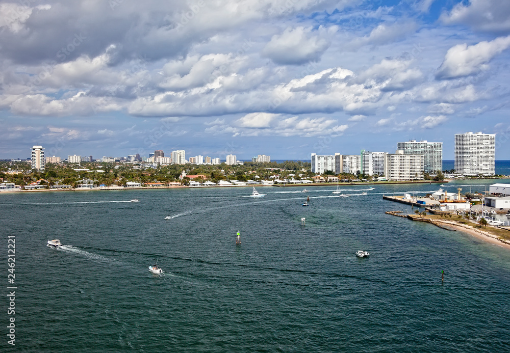 Water Inlet at Port Everglades, Florida Water Inlet at Port Everglades, Florida