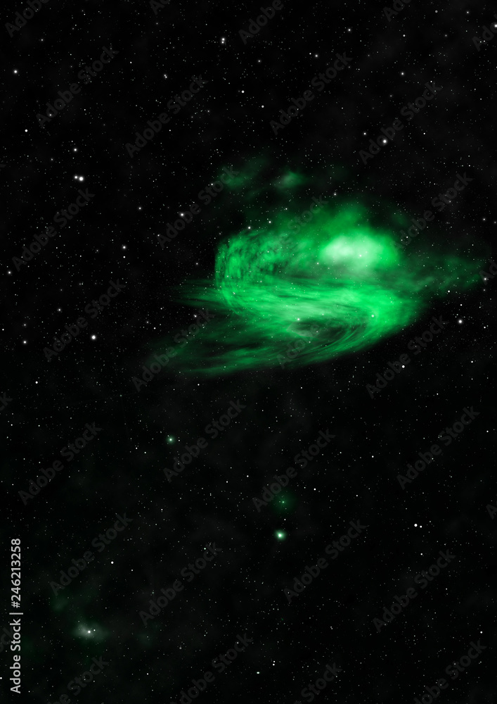 Being shone nebula. 3D rendering Being shone nebula. 3D rendering