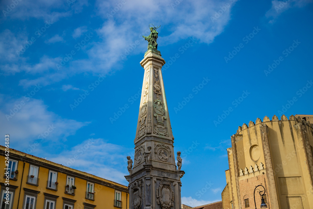 San Domenico Obelisk in Naples City, Italy