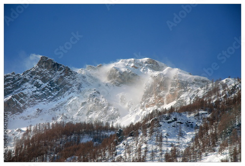 Snowy alpine landscape