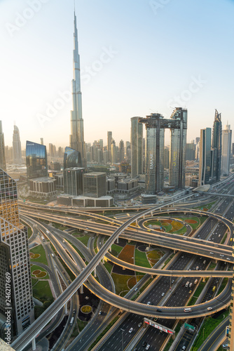 Dubai skyline skyscrapes 2019  United arabic emirates