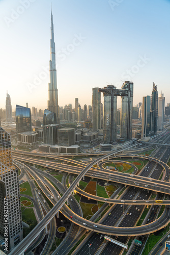 Dubai skyline skyscrapes 2019  United arabic emirates