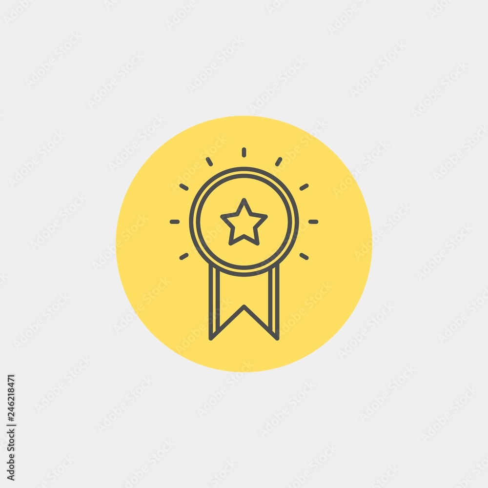 Award, medal, winner, victory flat vector icon Award, medal, winner, victory flat vector icon
