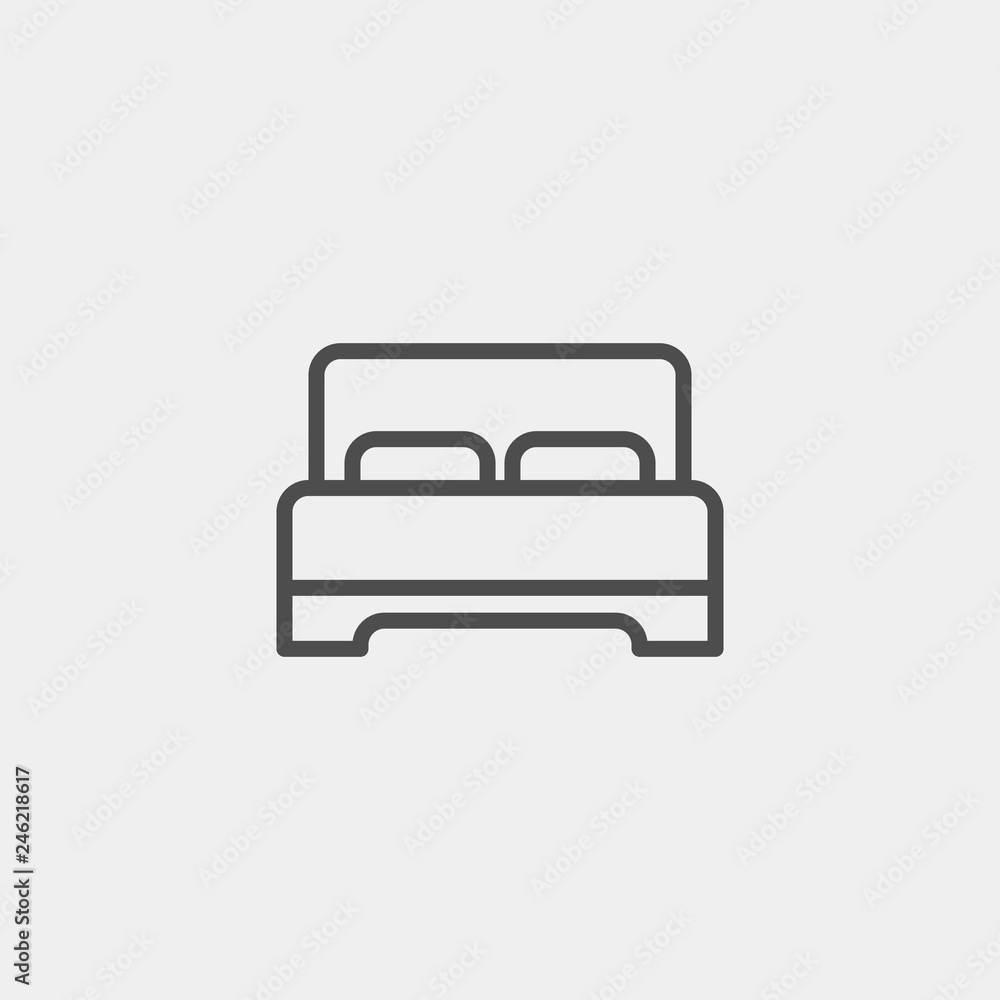 Bed flat vector icon. Hotel flat vector icon. Accommodation flat vector icon Bed flat vector icon. Hotel flat vector icon. Accommodation flat vector icon