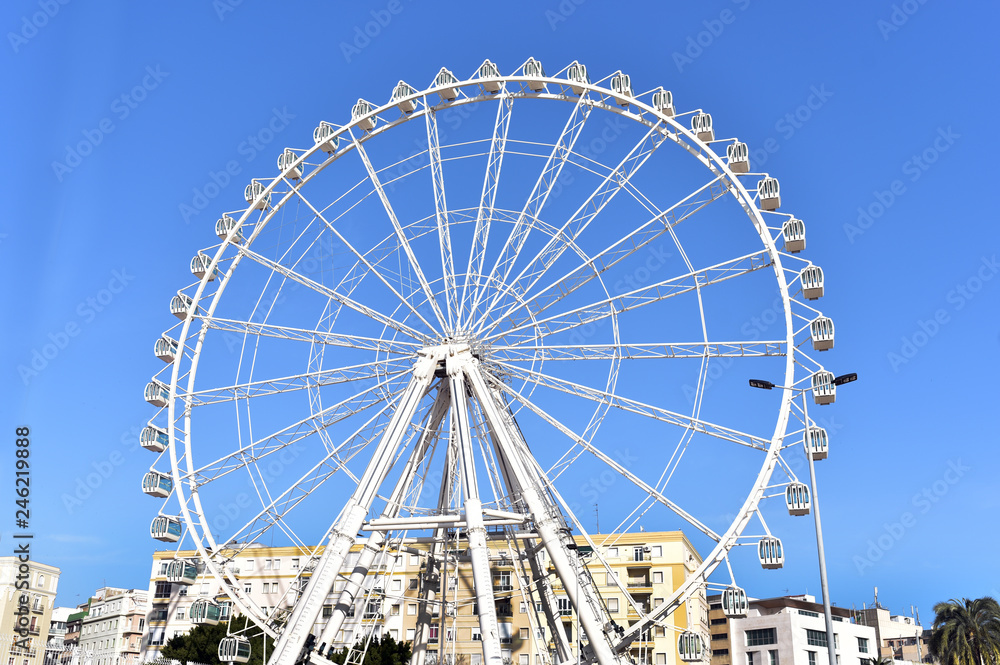 La Noria de Malaga, ferris wheel in Malaga central, Spain