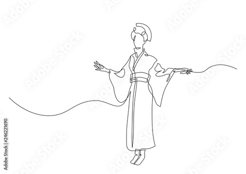 Beautifull japanese girl in kimono. Young Geisha