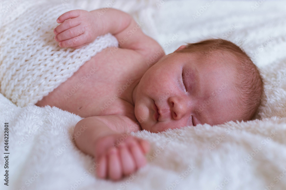 Infant portrait in white Infant portrait in white