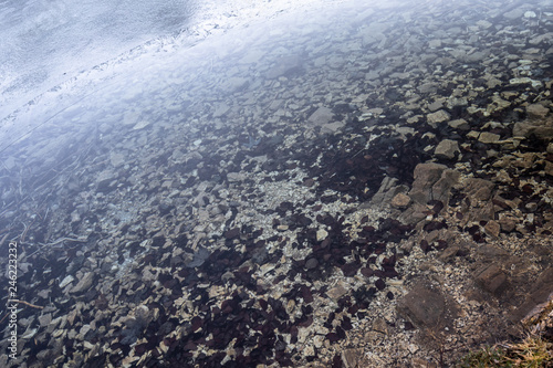 underwater ground in pure lake texture
