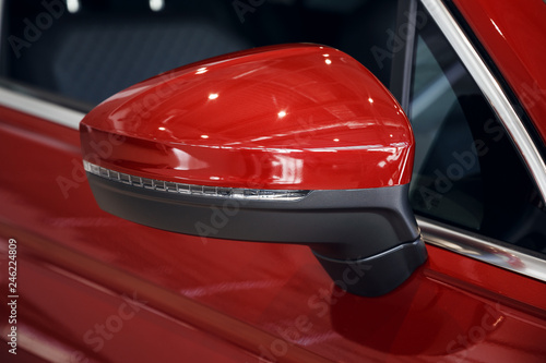 Side car mirror close-up. Details of luxury car. Car detail. Exterior detail © svetlichniy_igor