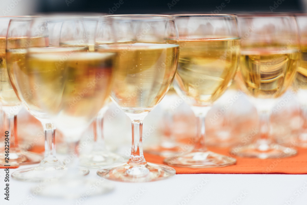 Champagne flows freely in festive events such as weddings and parties. The pleasure of sharing. Champagne flows freely in festive events such as weddings and parties. The pleasure of sharing.