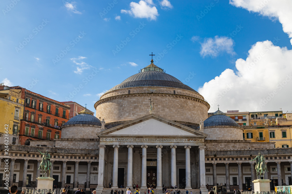 Basilica of San Francesco di Paola in Piazza del Plebiscito (Plebiscite Square), Naples, Italy