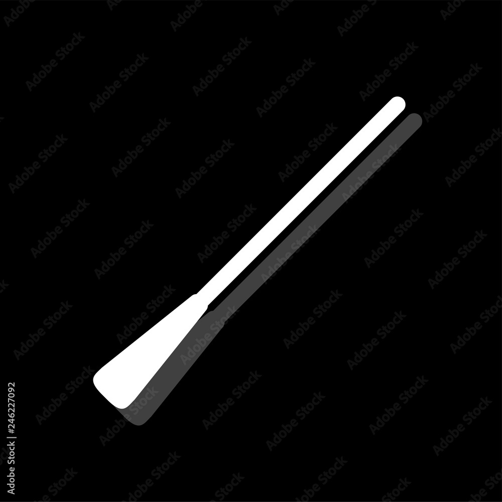 Paddle icon flat Paddle icon flat