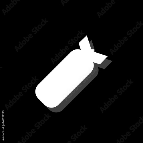 Air Bomb icon flat photo