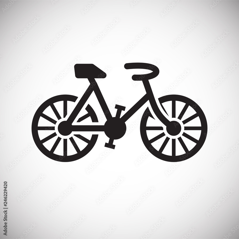 Fototapeta premium Bicycle icon on white background for graphic and web design, Modern simple vector sign. Internet concept. Trendy symbol for website design web button or mobile app
