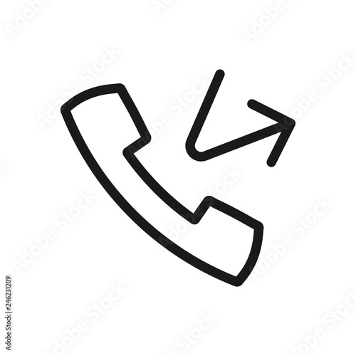 call forwarding. minimal thin line web icon. simple vector illustration outline. concept for infographic, website or app