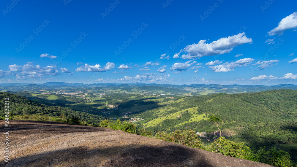 Clouds over the valley of the city of Bom Jesus dos Perdões, Brazil