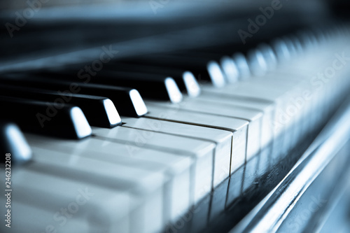 Piano Keys Black and White
