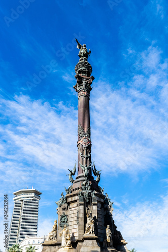 Photography The Columbus Monument (Mirador a Colom) sculpted by Rafael Atche as a monument to Sir Christopher Columbus in 1888
