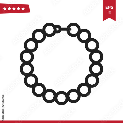 Necklace icon vector