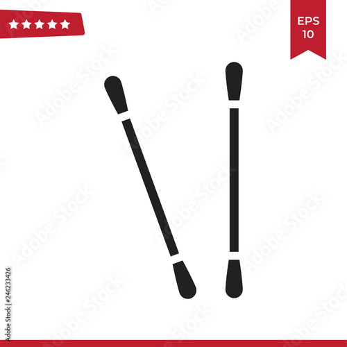 Cotton swabs icon vector