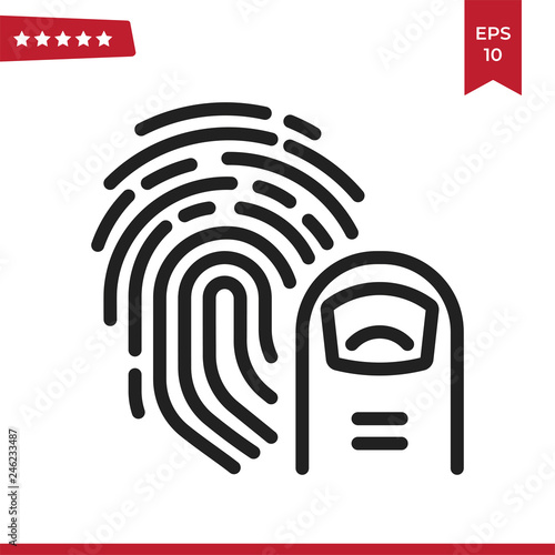 Fingerprint icon vector