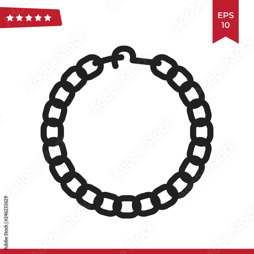 Necklace icon vector