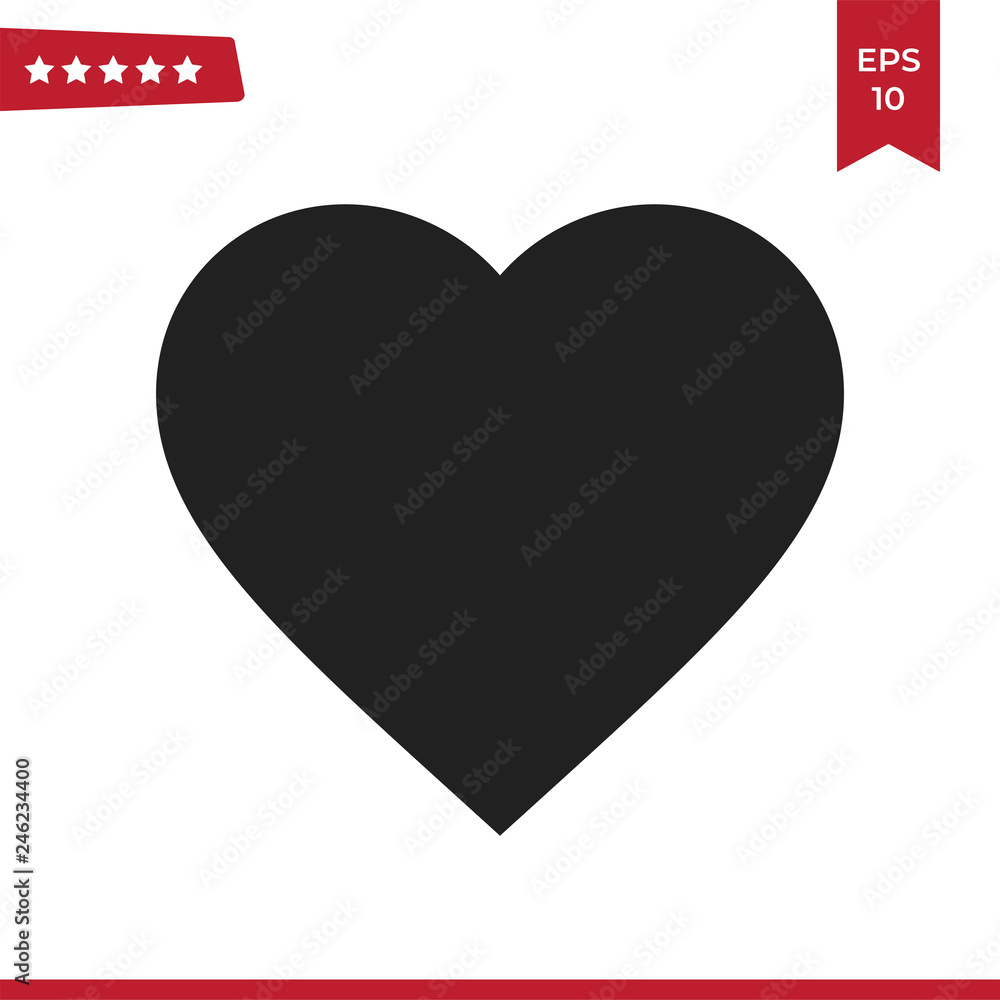 Filled Heart icon vector isolated on white background. Modern symbol in trendy flat style for mobile app and web design. Filled Heart icon vector isolated on white background. Modern symbol in trendy flat style for mobile app and web design.