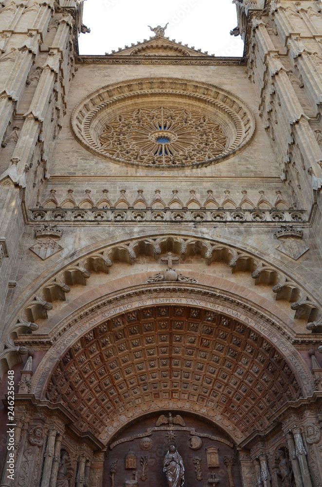 Mallorca cathedral window socket outside