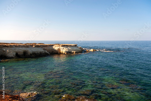 Sea caves and sea view, Peyia village, Paphos, Cyprus