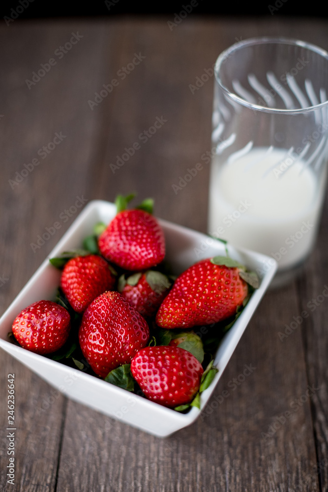 Strawberries and milk Strawberries and milk