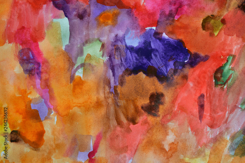 colorful abstract watercolor background in bright colors