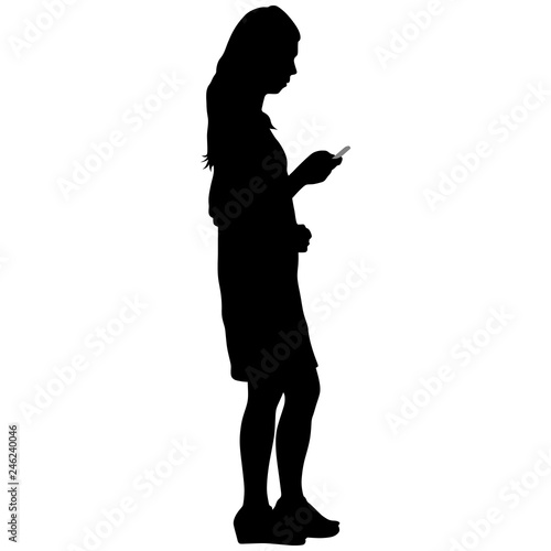 woman in short skirt and phone