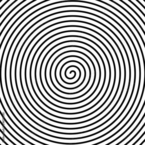 Hypnos Circles Concentric. Abstract concentric circles texture. Vector illustration. Hypnotic swirl spiral background