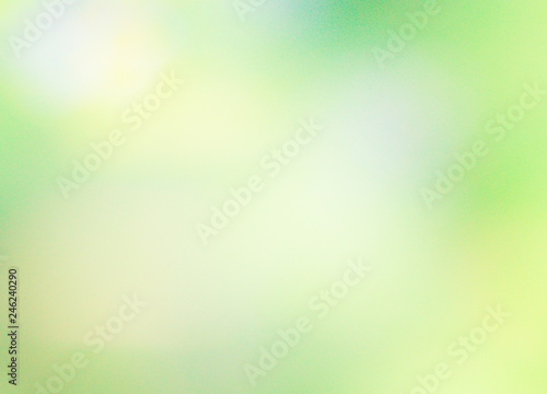 Abstract green blurred gradient background with sunlight. Nature backdrop. Vector illustration. Ecology concept for your graphic design, banner or poster 