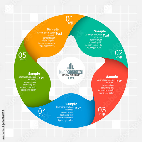 Abstract 3D Paper Infographics. Business template .Vector illustration