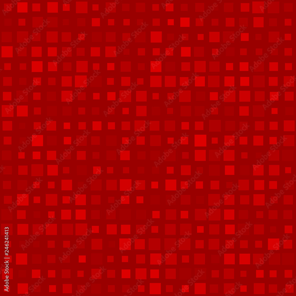 Abstract seamless pattern of small squares in various sizes or pixels in red colors Abstract seamless pattern of small squares in various sizes or pixels in red colors