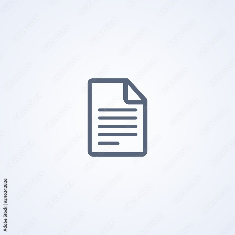 Document, vector best gray line icon Document, vector best gray line icon