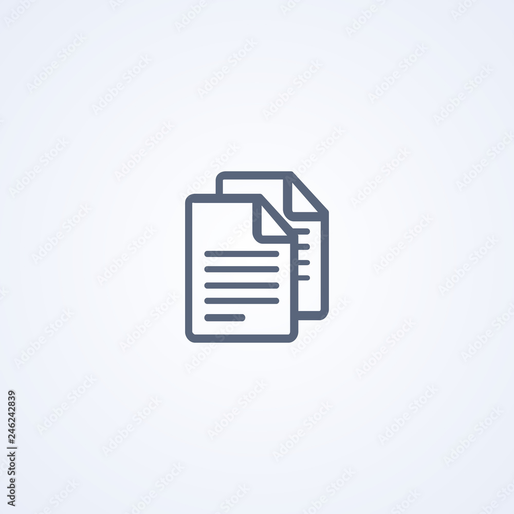 Documents, vector best gray line icon Documents, vector best gray line icon