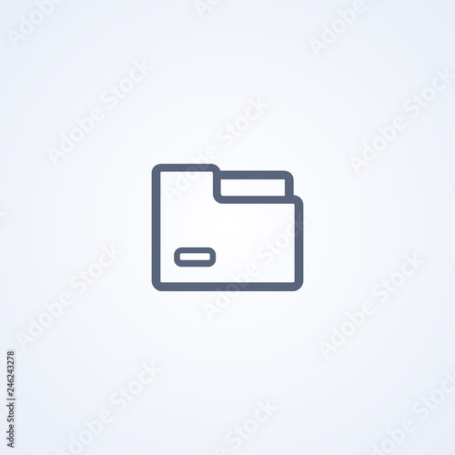 Office folder, vector best gray line icon © wasiliyg