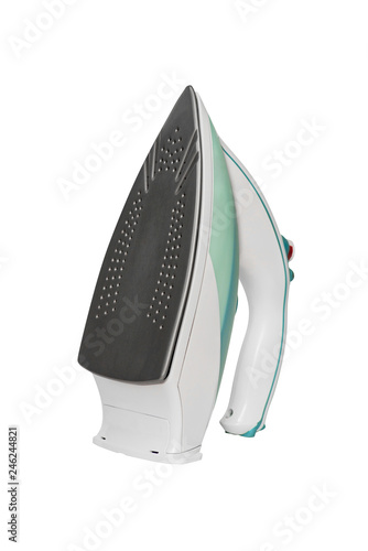 Iron on a white background. Steam iron isolated on white background. Electric iron isolated on white background