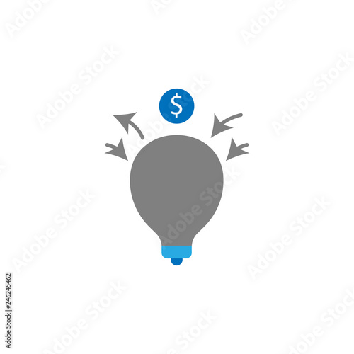Idea and fundraising icon. Element of user interface icon for mobile concept and web apps. Detailed Idea and fundraising icon can be used for web and mobile