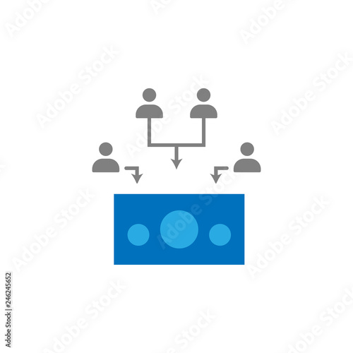 Fundraising and investors icon. Element of user interface icon for mobile concept and web apps. Detailed Fundraising and investors icon can be used for web and mobile