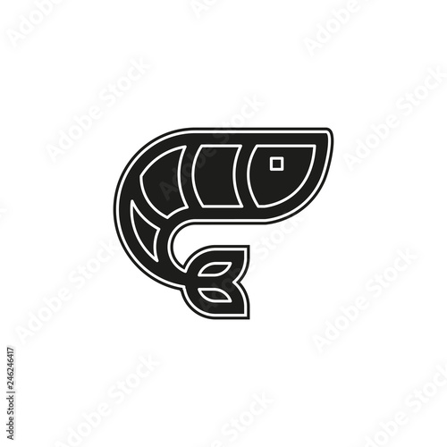 vector shrimp illustration - food sea restaurant, food nutrition