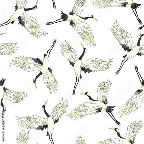 crane, pattern, vector, illustration photo