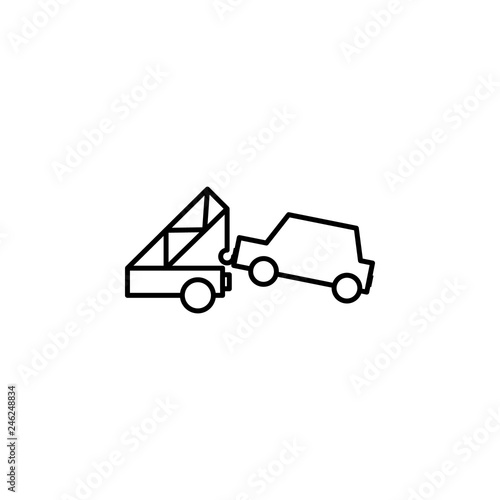 car, crane outline icon. Can be used for web, logo, mobile app, UI, UX