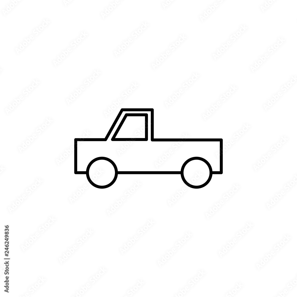 pick, truck outline icon. Can be used for web, logo, mobile app, UI, UX pick, truck outline icon. Can be used for web, logo, mobile app, UI, UX
