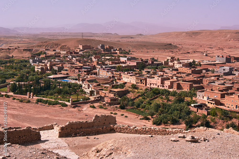 the buildings of the settlement of Ait Ben Haddouw in Morocco.