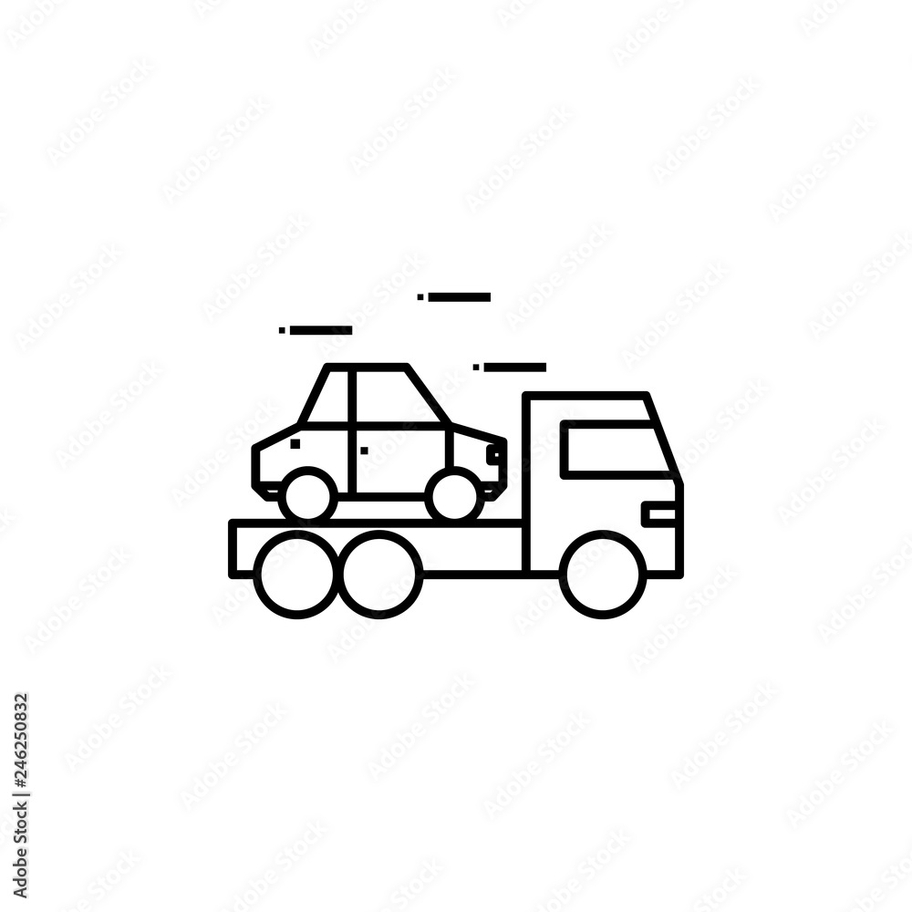 truck, car outline icon. Can be used for web, logo, mobile app, UI, UX