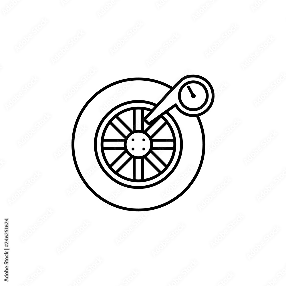 Obraz premium wheel, car outline icon. Can be used for web, logo, mobile app, UI, UX